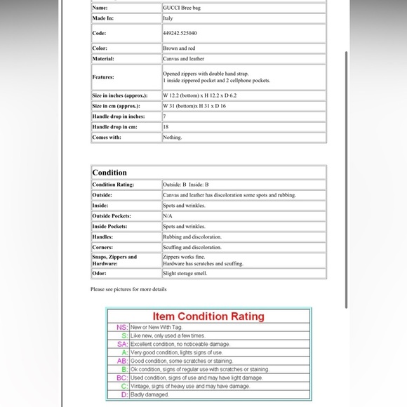 Gucci Red and Tan Signature Tote - Picture 15 of 15